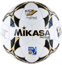 Мяч футб. "MIKASA PKC55BR-1", р.5, гл. ПУ, FIFA Quality PRO, руч.сш, лат.кам, бело-черн-зол