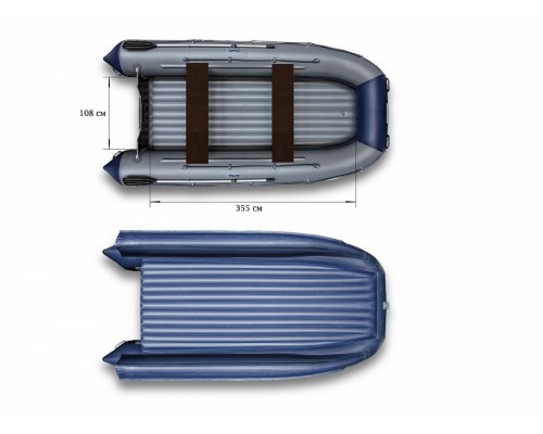 Лодка Флагман НД 460 K серо-синий